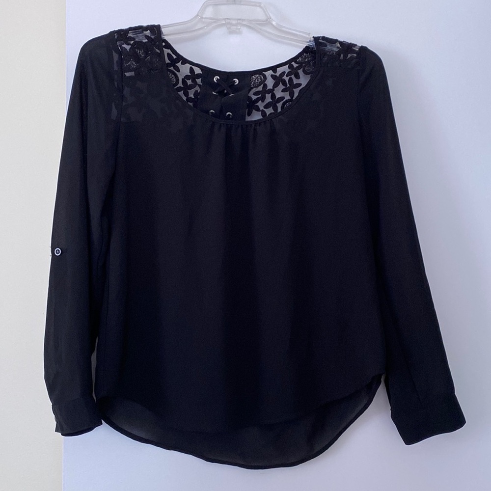 Lace black long sleeve